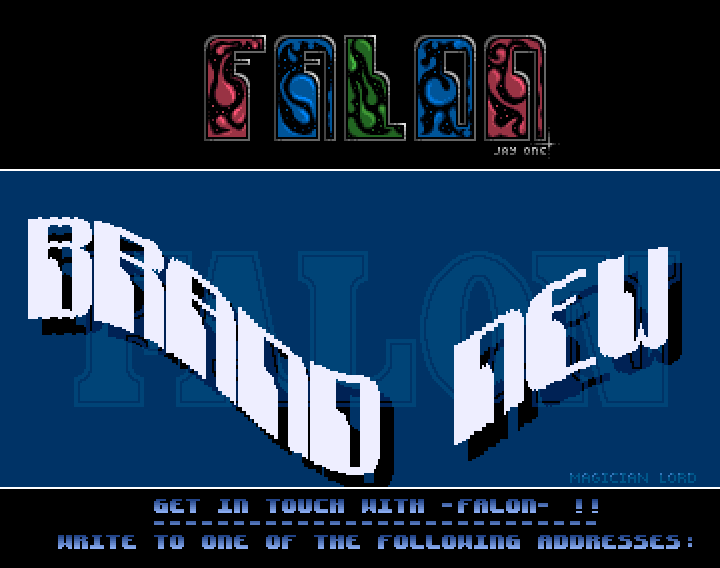 Un beau sine scroll par Falon sur Amiga 500, mais pas au pixel