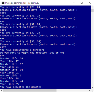 Un jeu d'aventure en mode texte généré par ChatGPT