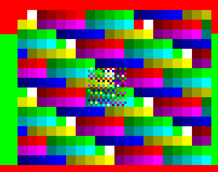 Affichage d’un BOB de 64 x 64 pixels sur 5 bitplanes