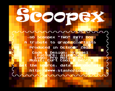 Troisième version de Scoopex "TWO" (cycle-exact, mais scratches)