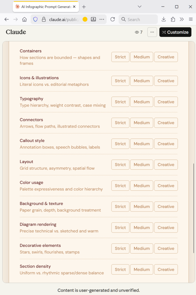 L'artifact, une fois la liste des styles enrichie