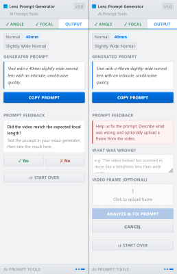 L'artifact corrige désormais le prompt qu'il a généré.
