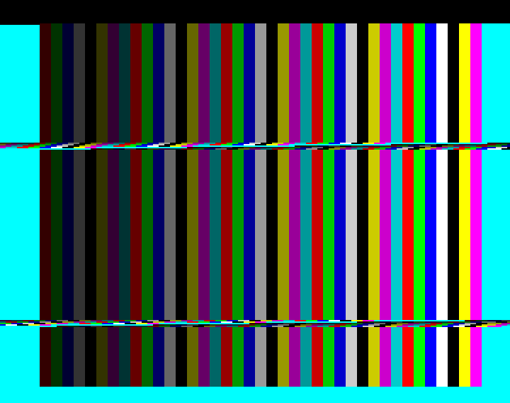 Glitches pour produire un écran de 40 x 32 avec des boucles au Copper