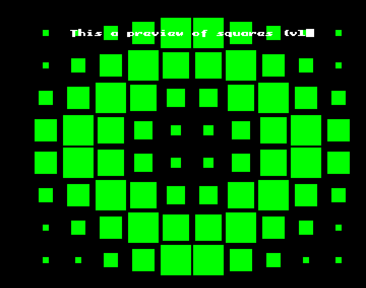 Une animation cyclique de squares déphasés